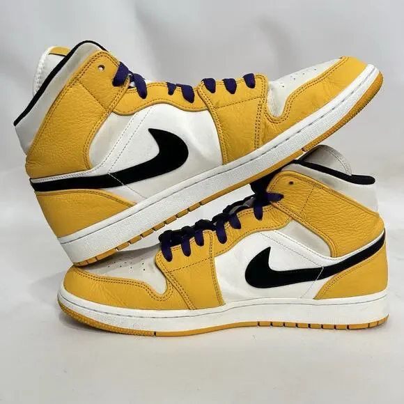 Nike Air Jordan 1 Mid Retro “Lakers/Purple & Gold”